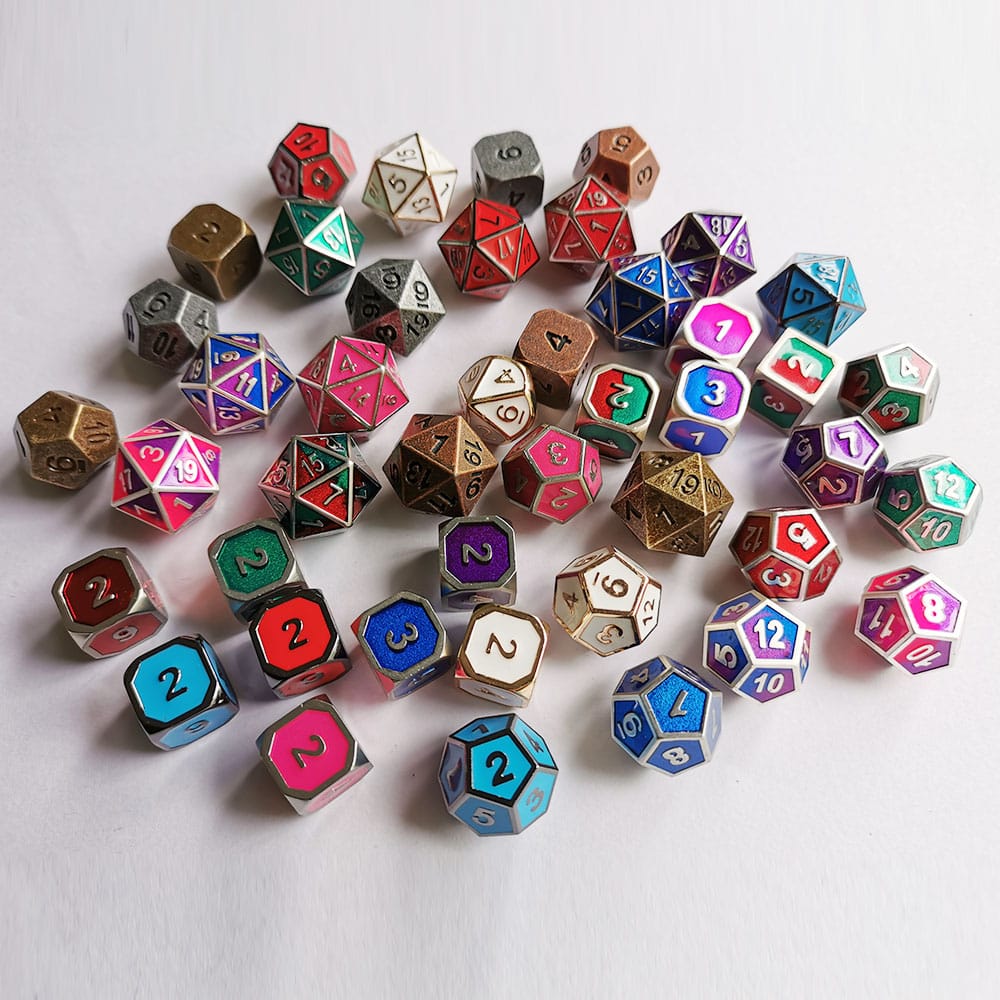 Solid Metal RPG Dice-D20 3