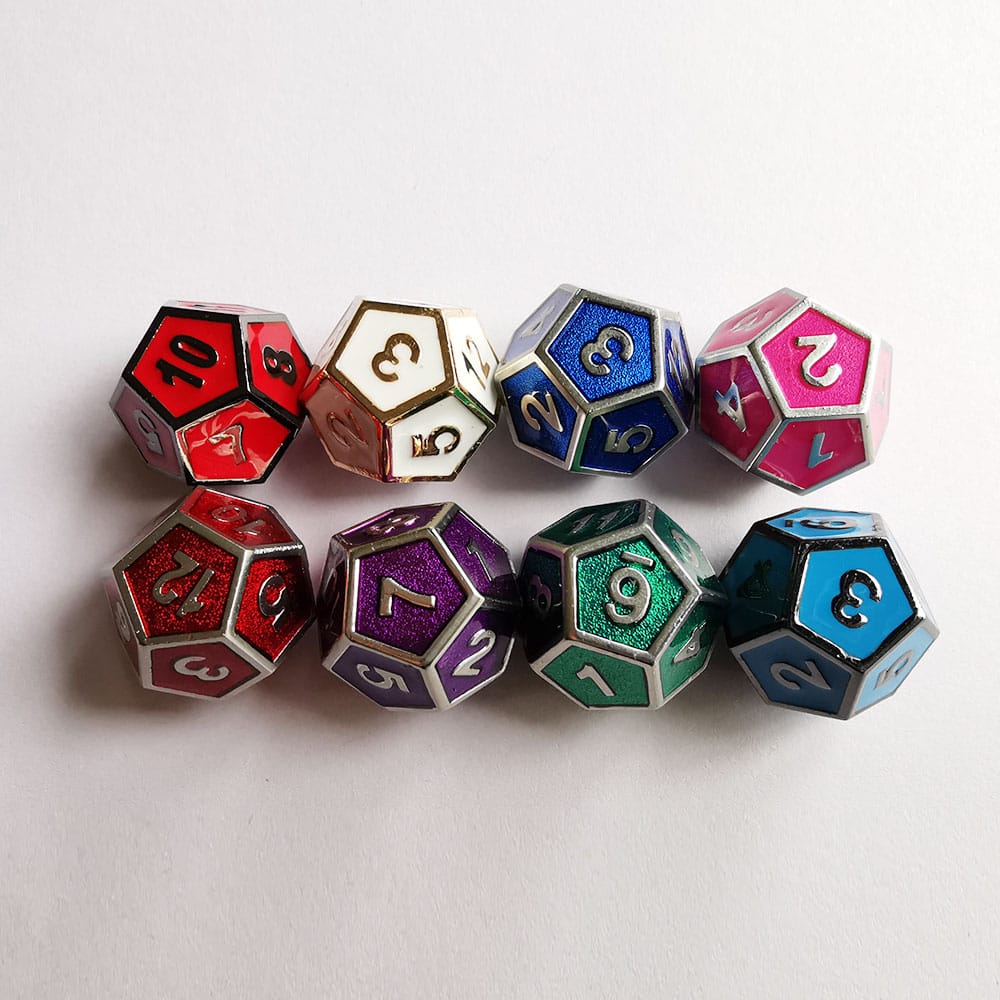 Solid Metal RPG Dice-D10 1