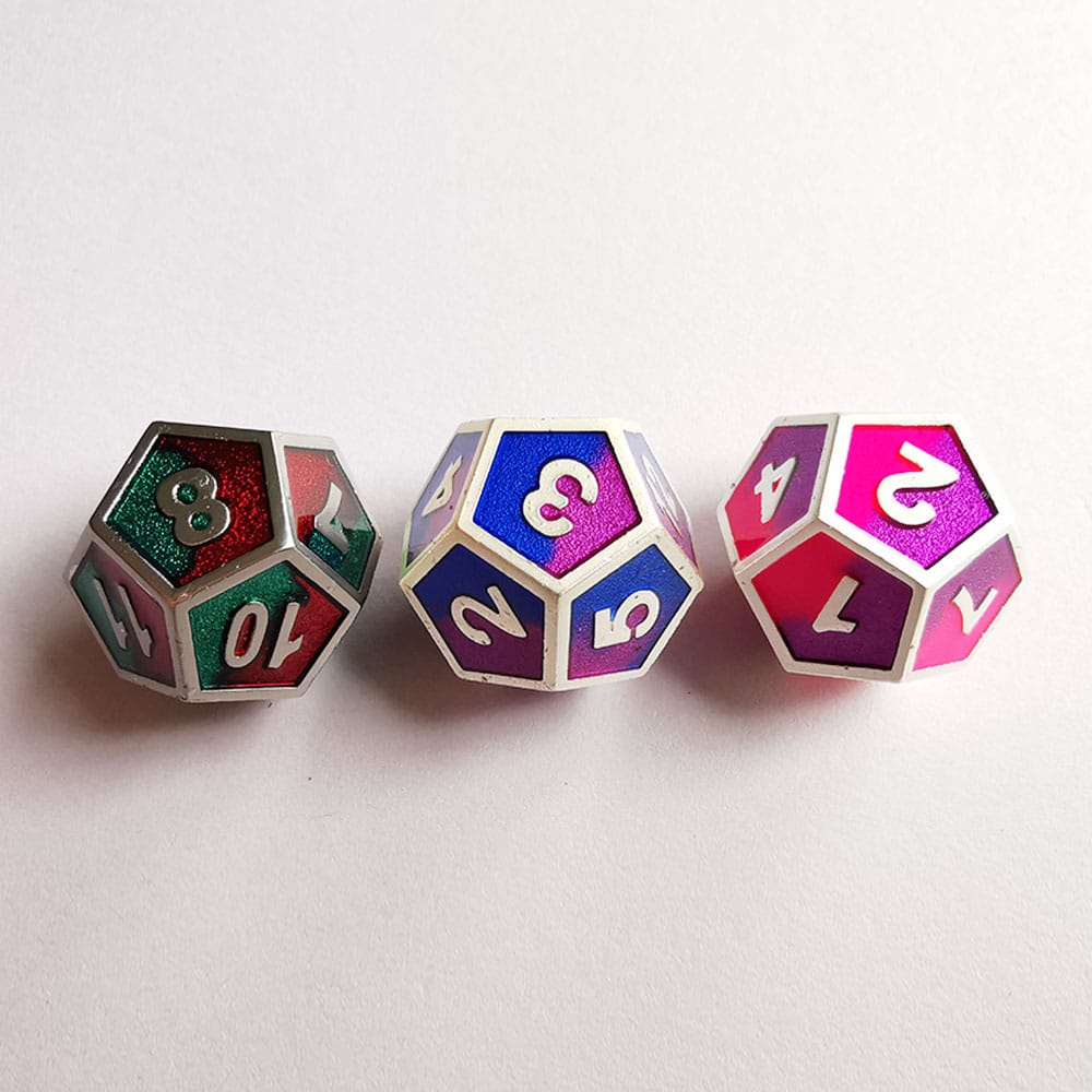 Solid Metal RPG Dice-D10 2