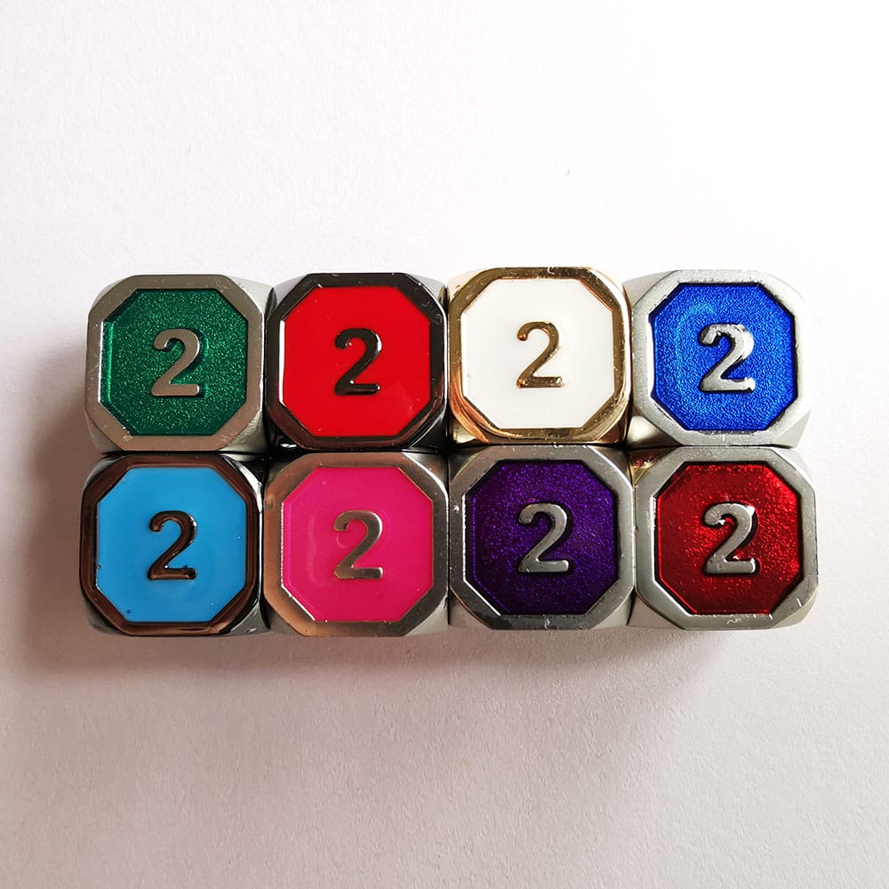 Solid Metal RPG Dice-D6 1