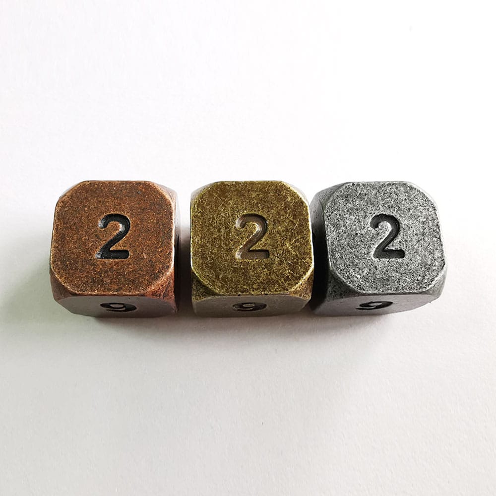 Solid Metal RPG Dice-D6